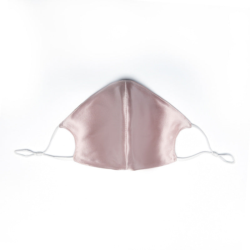 Silk mask for summer sun protection, 100% mulberry silk, ultra-thin, breathable, adjustable size, dust mask