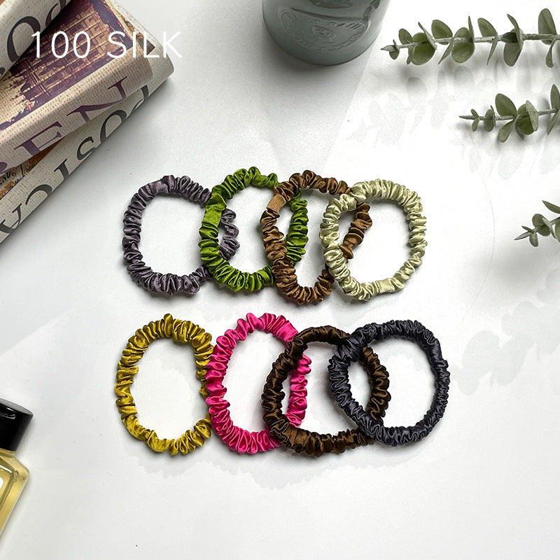 30 Momme heavy silk large intestine hair band, bun head, ponytail, no damage to hair, 100% mulberry silk hair band, hair band, hair accessories