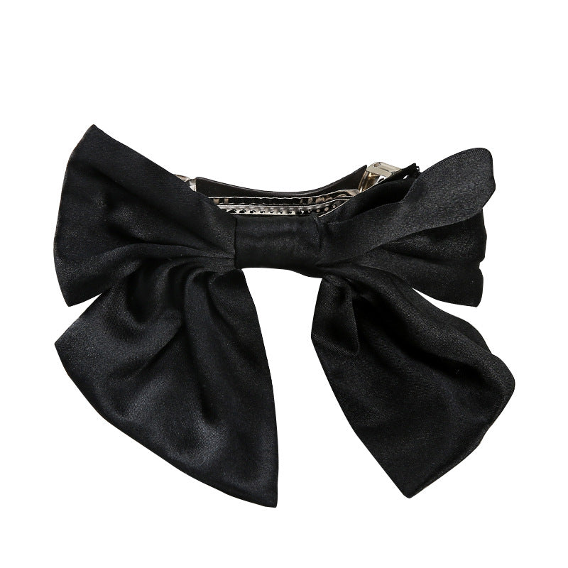 Princess braid bow hairpin headdress Cross-border new product 16 momme silk hairpin