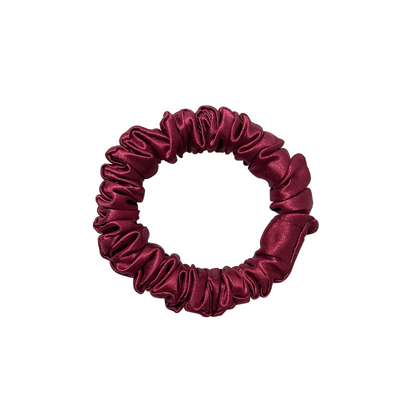 22 Momme Silk Hairband 1.5cm Multicolor Non-damaging Mulberry Silk Hair Tie High Elasticity Elastic Rubber Band