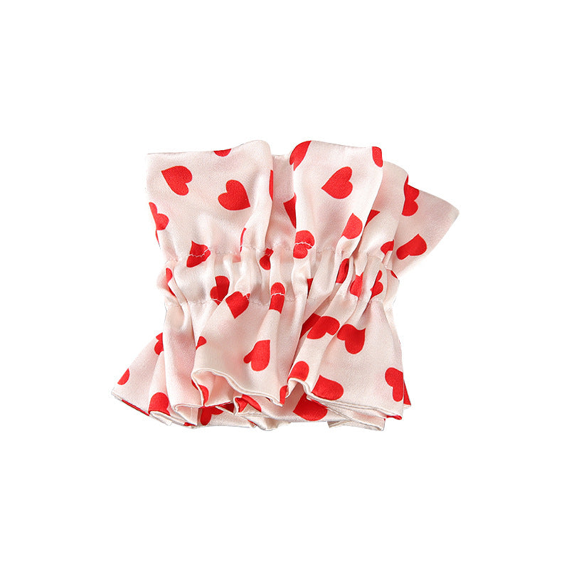 19 Momme double-layer silk hair band for girls, sweet hair rope, 100% mulberry silk hair tie