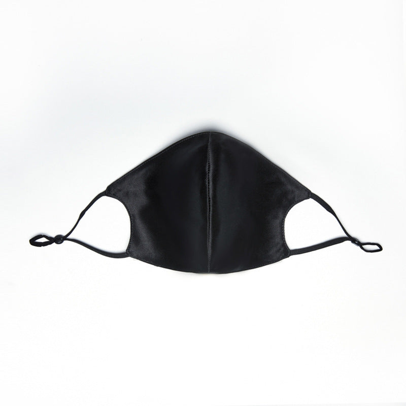 Silk mask for summer sun protection, 100% mulberry silk, ultra-thin, breathable, adjustable size, dust mask