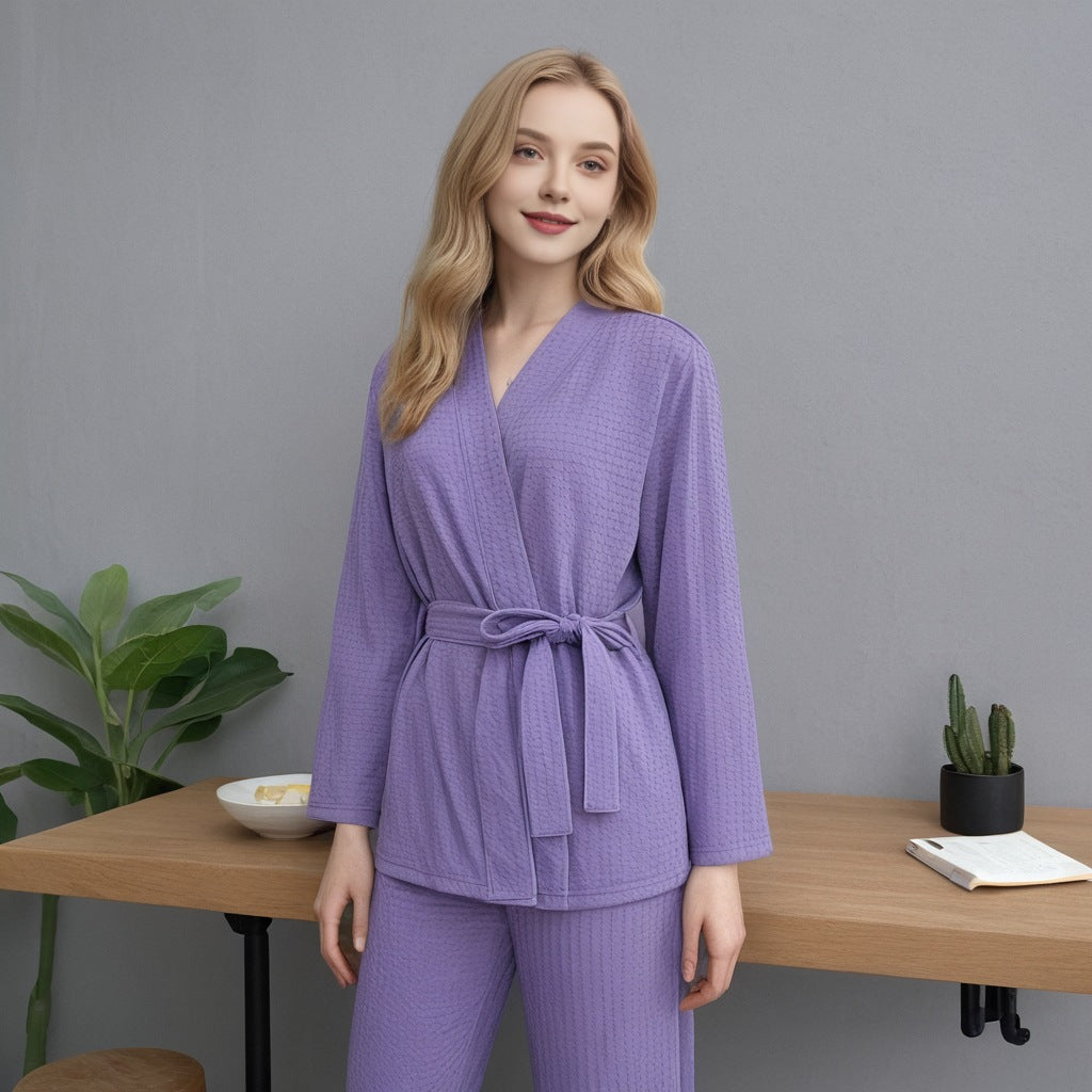 New women's pajamas set long-sleeved trousers couple home clothes