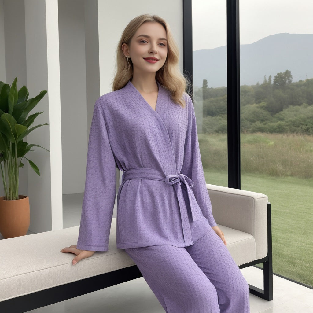 New women's pajamas set long-sleeved trousers couple home clothes
