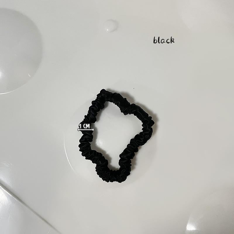 22 Momme 1cm glossy silk hair band handmade 100% mulberry silk girls hair tie small intestine silk hair band
