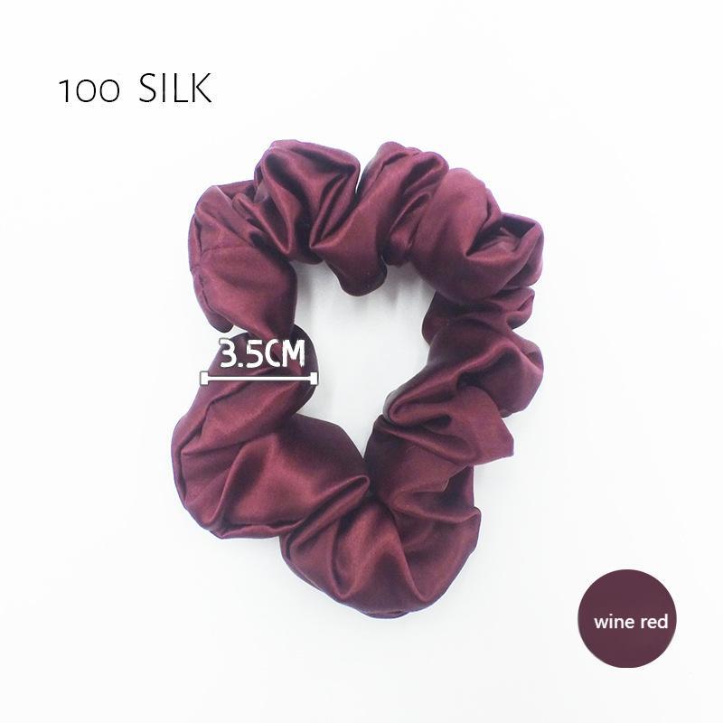 22 momme 3.5cm glossy silk hair band 100% mulberry silk women's hair tie hair band