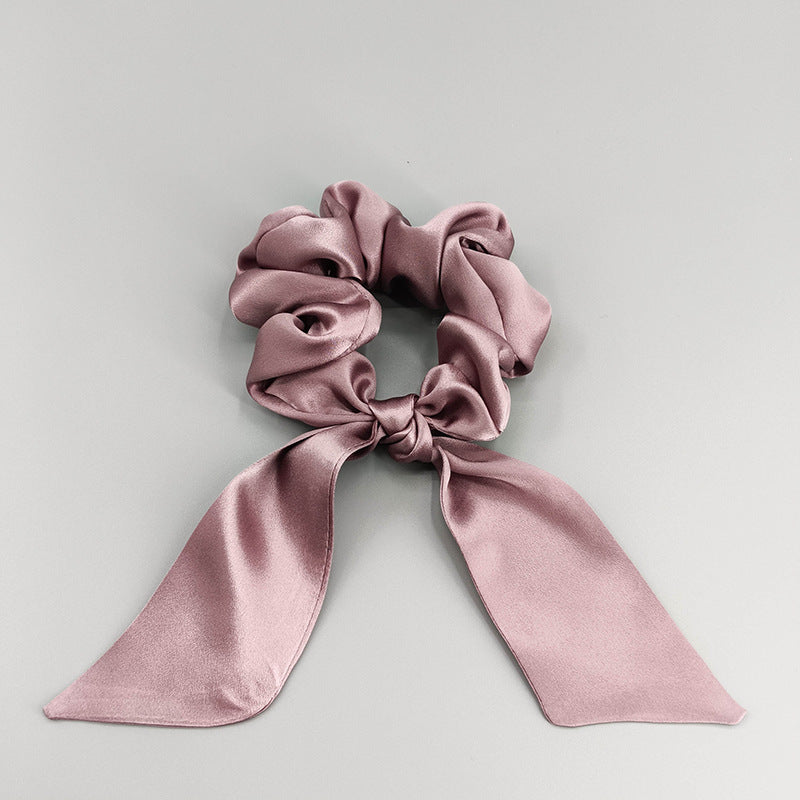 19 Mommy silk bow hair ring fashionable temperament ponytail hair accessories headband mulberry silk does not hurt the hair