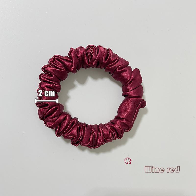 22 Momme Silk Hairband 1.5cm Multicolor Non-damaging Mulberry Silk Hair Tie High Elasticity Elastic Rubber Band