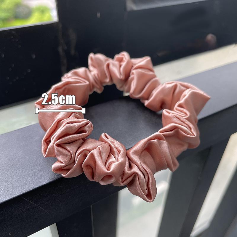 22 Momme Silk Hairband 2.5cm Large Intestine Loop 100% Mulberry Silk High-grade Hairband Hairband Thin Rubber Band