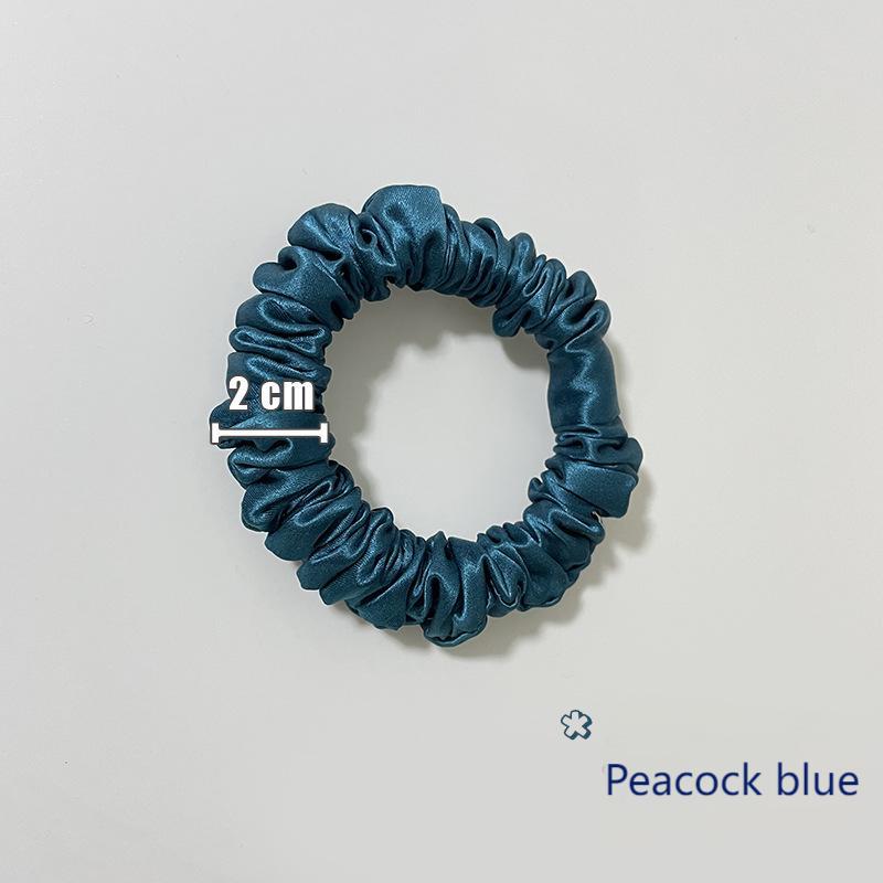 22 Momme Silk Hairband 1.5cm Multicolor Non-damaging Mulberry Silk Hair Tie High Elasticity Elastic Rubber Band