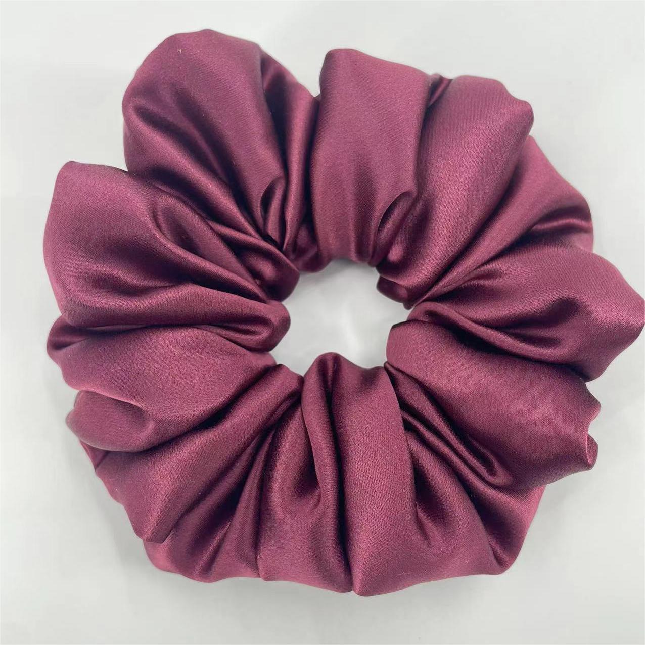 22 momme silk large intestine hair ring pillow hair ring cloud hair ring mulberry silk (down cotton filling)