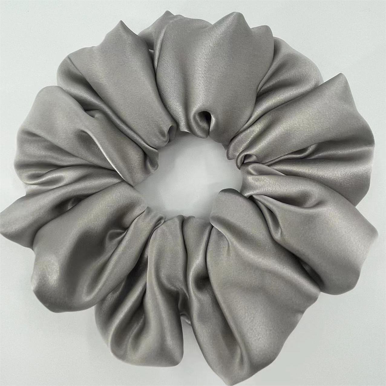 22 momme silk large intestine hair ring pillow hair ring cloud hair ring mulberry silk (down cotton filling)