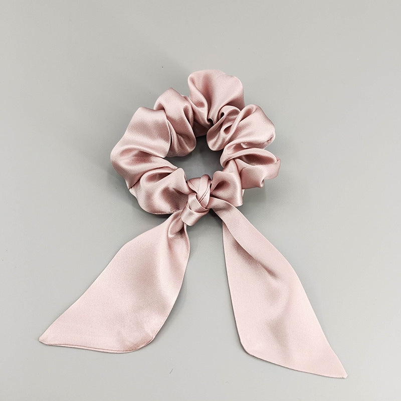 19 Mommy silk bow hair ring fashionable temperament ponytail hair accessories headband mulberry silk does not hurt the hair
