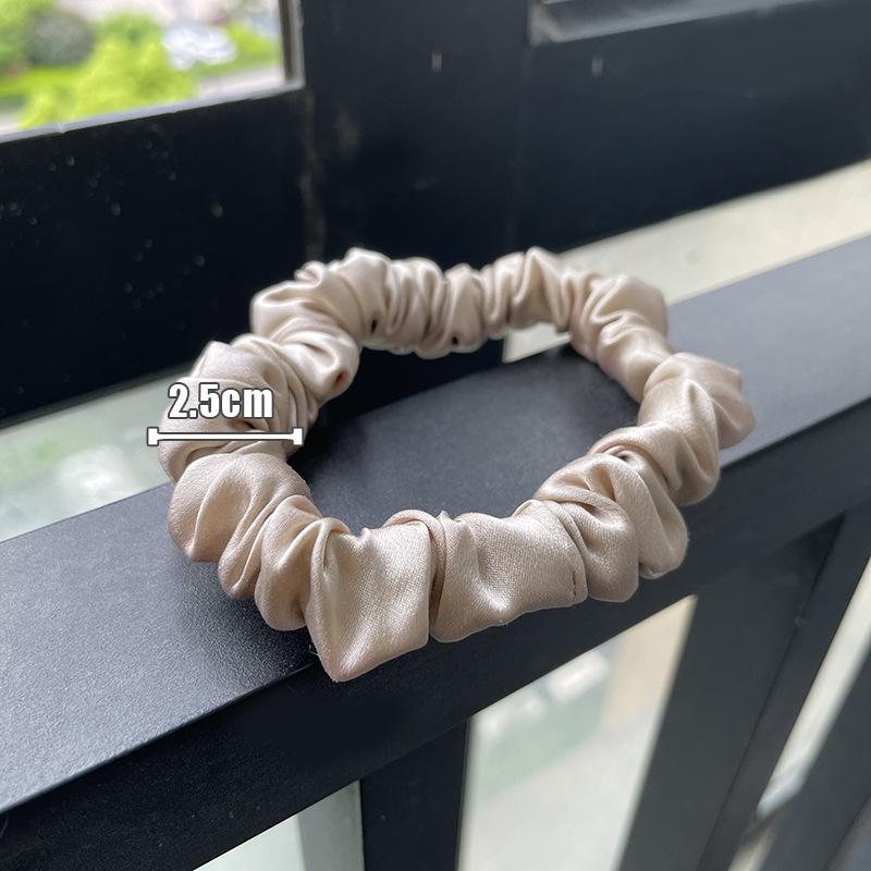22 Momme Silk Hairband 2.5cm Large Intestine Loop 100% Mulberry Silk High-grade Hairband Hairband Thin Rubber Band