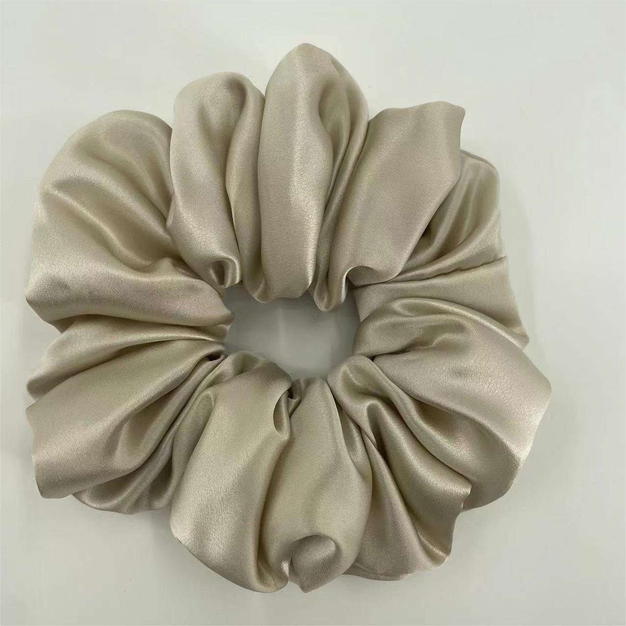 22 momme silk large intestine hair ring pillow hair ring cloud hair ring mulberry silk (down cotton filling)