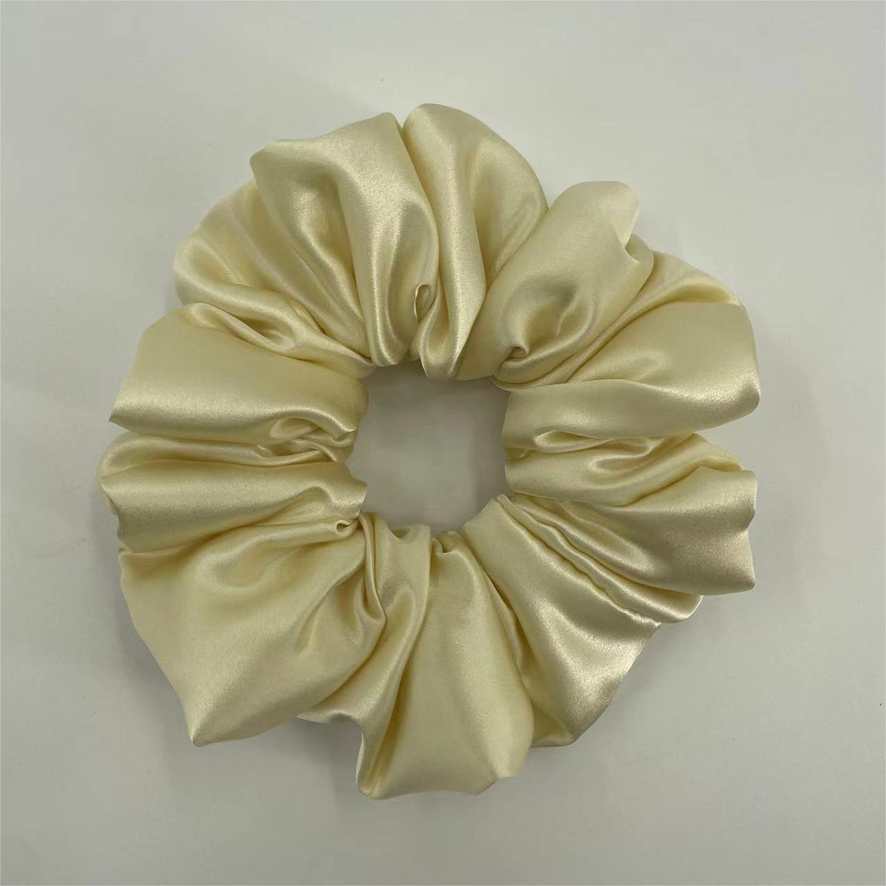 22 momme silk large intestine hair ring pillow hair ring cloud hair ring mulberry silk (down cotton filling)