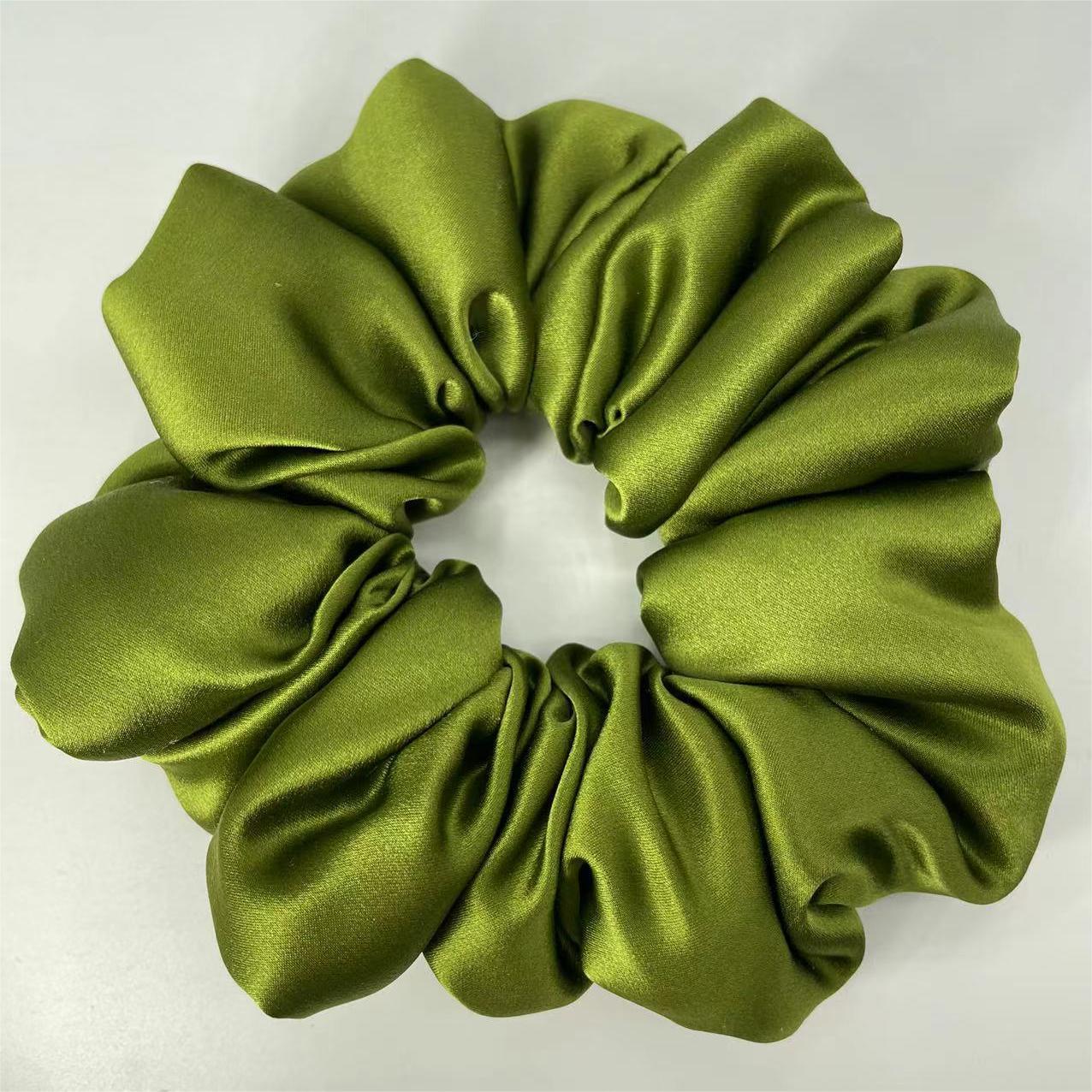 22 momme silk large intestine hair ring pillow hair ring cloud hair ring mulberry silk (down cotton filling)