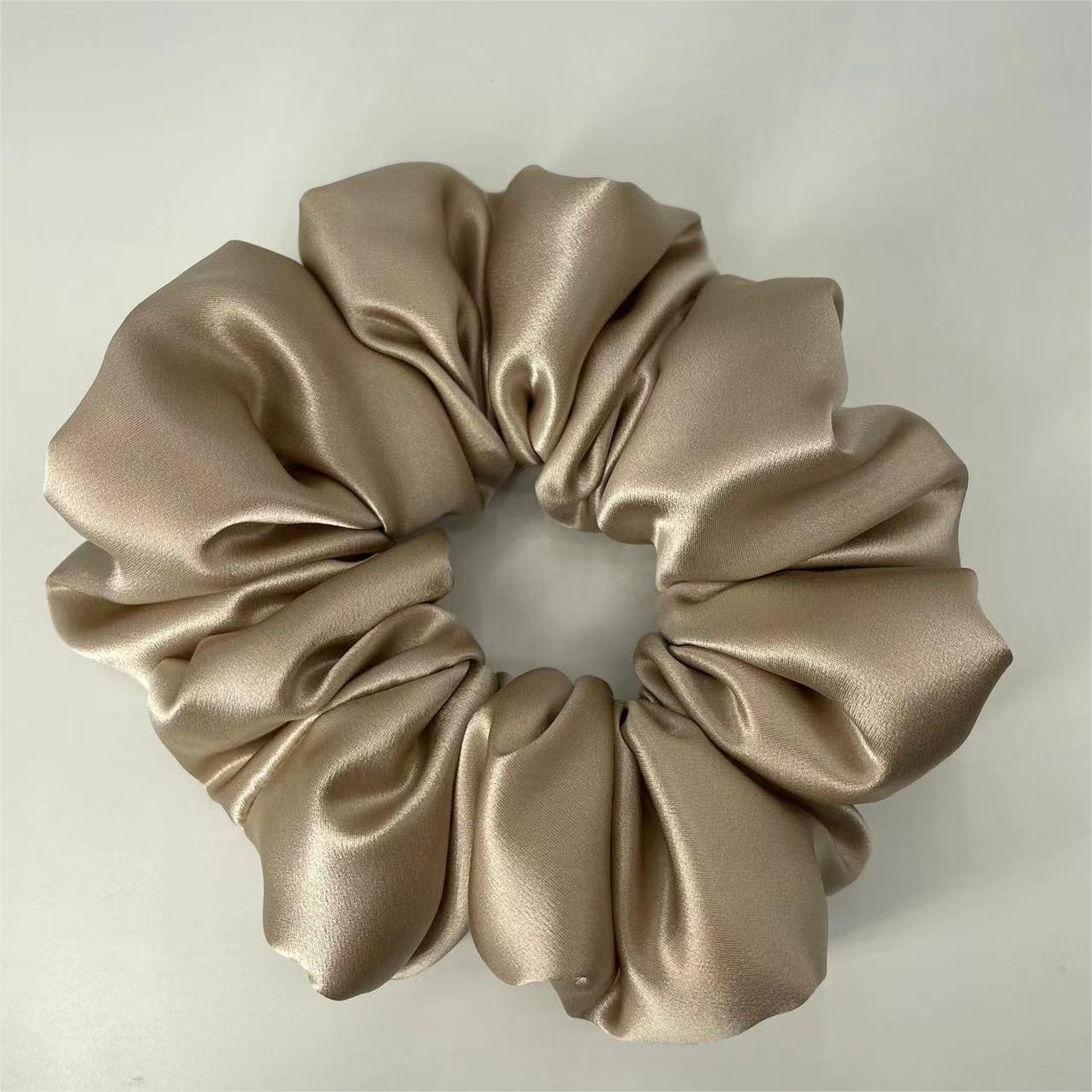 22 momme silk large intestine hair ring pillow hair ring cloud hair ring mulberry silk (down cotton filling)