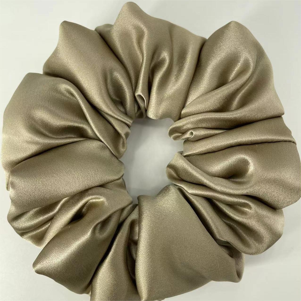 22 momme silk large intestine hair ring pillow hair ring cloud hair ring mulberry silk (down cotton filling)