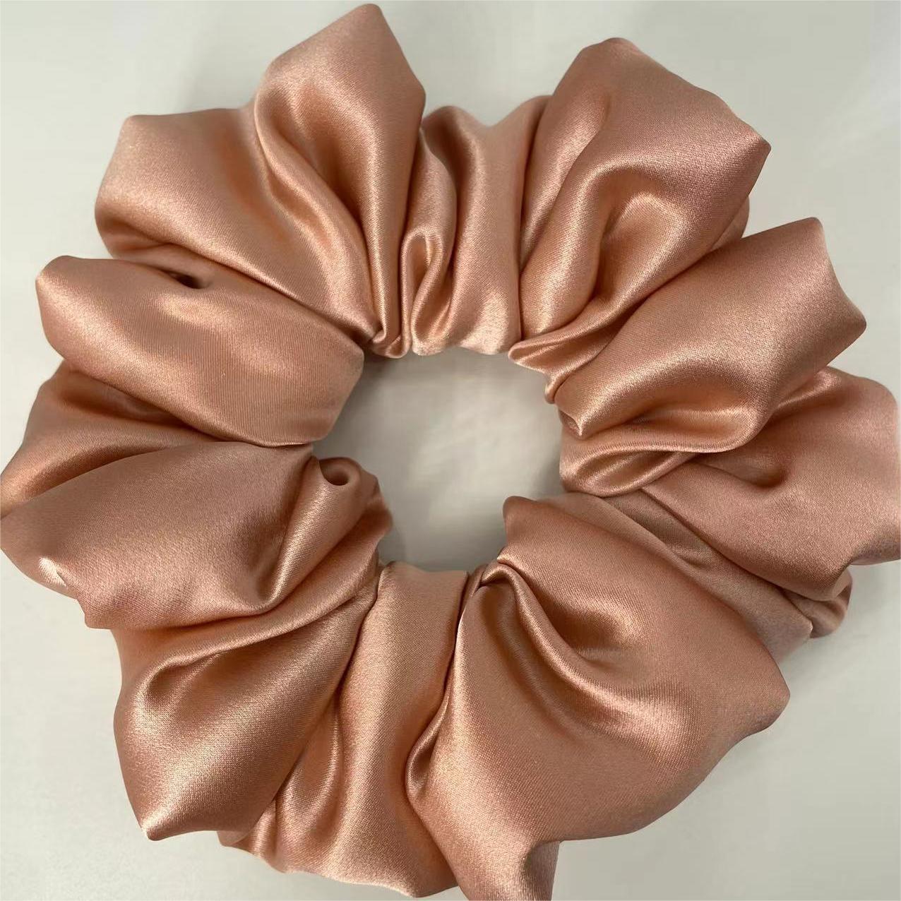 22 momme silk large intestine hair ring pillow hair ring cloud hair ring mulberry silk (down cotton filling)