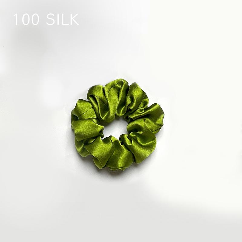 30 Momme heavy silk large intestine hair band, bun head, ponytail, no damage to hair, 100% mulberry silk hair band, hair band, hair accessories