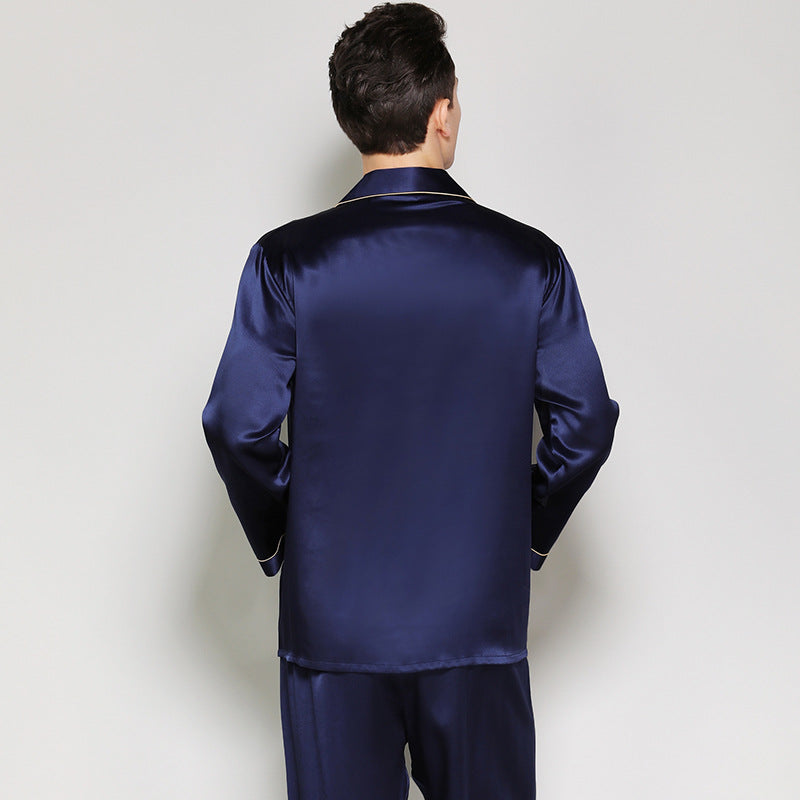 22 Momme heavyweight men's silk pajamas 100% mulberry silk silk home wear suit