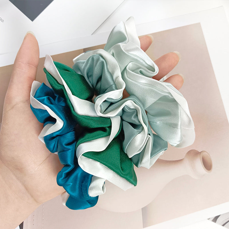 Silk hair band contrast color 19 momme 100% heavy mulberry silk hair accessories head flower