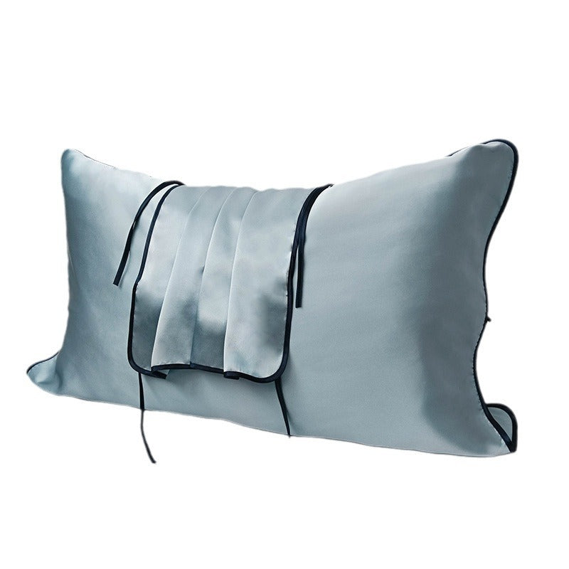 New 19 Momme Silk Bound Pillow 6A Grade Mulberry Silk 6 Strap Pillowcase