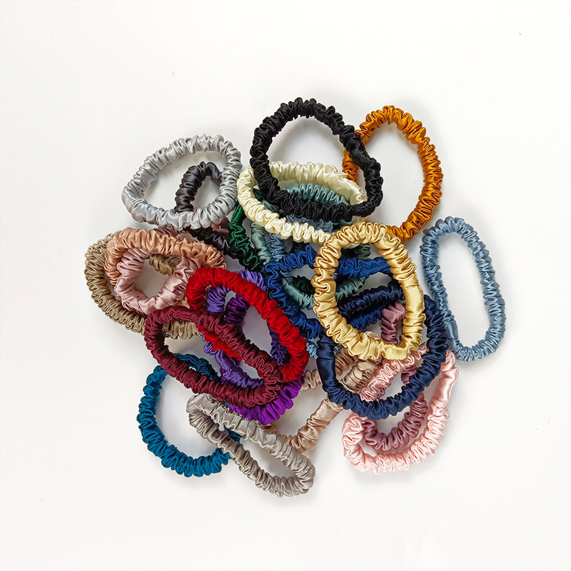 100% silk hair band 1cm small size 19 momme heavyweight ins style hair band