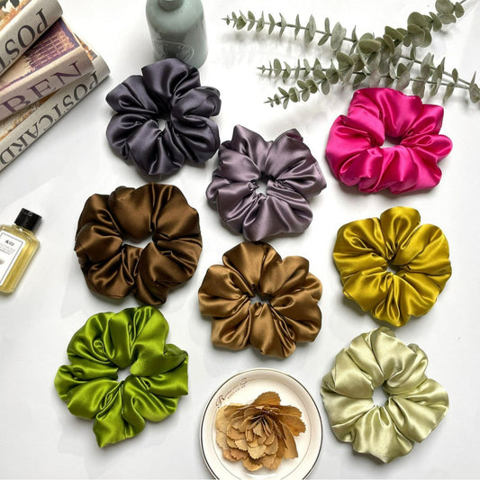 30 momme heavy silk pillow hair band 100% mulberry silk cotton filled satin hair accessories