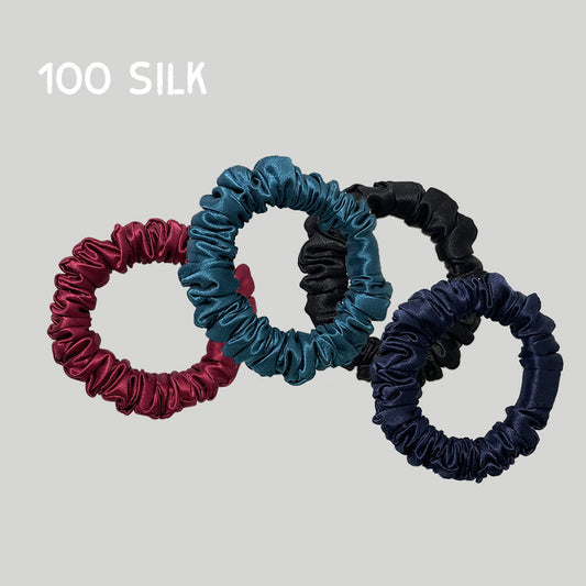 22 Momme Silk Hairband 1.5cm Multicolor Non-damaging Mulberry Silk Hair Tie High Elasticity Elastic Rubber Band