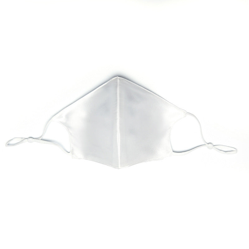 Silk mask for summer sun protection, 100% mulberry silk, ultra-thin, breathable, adjustable size, dust mask