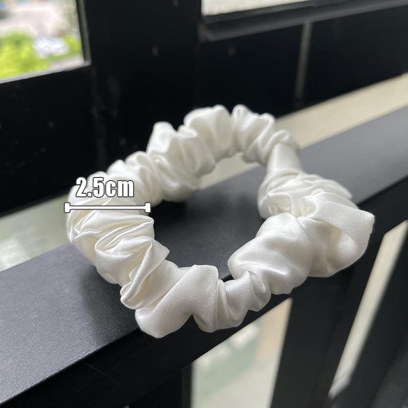 22 Momme Silk Hairband 2.5cm Large Intestine Loop 100% Mulberry Silk High-grade Hairband Hairband Thin Rubber Band