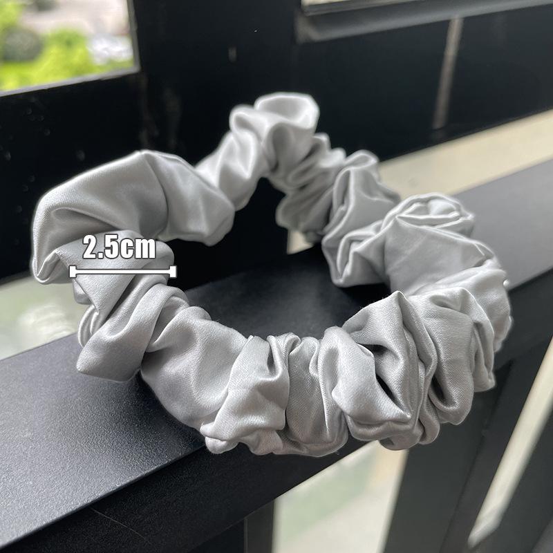 22 Momme Silk Hairband 2.5cm Large Intestine Loop 100% Mulberry Silk High-grade Hairband Hairband Thin Rubber Band